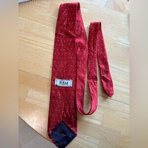 RBM Red Diamond Patterned Men's Silk Tie